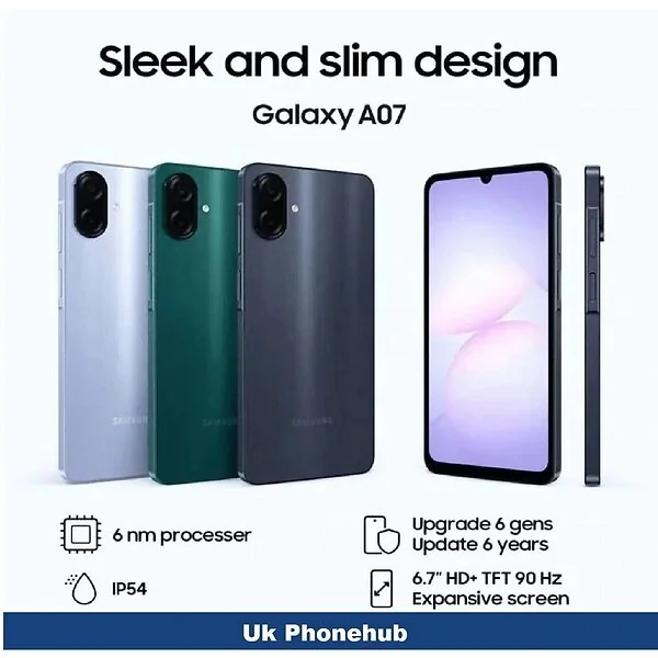 Samsung Galaxy A07 — photo officielle — vue 2