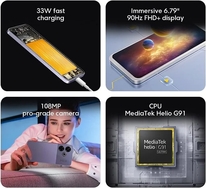 Xiaomi Poco M6 — photo officielle — vue 3